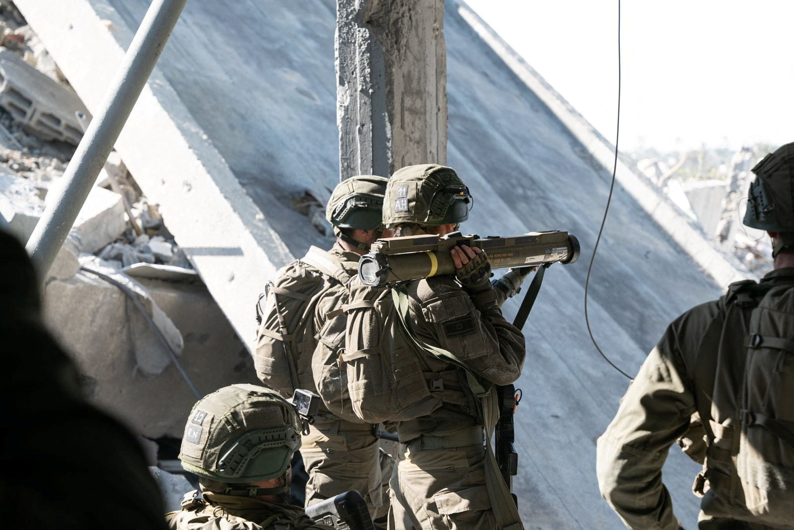 Israeli soldiers operate in the Gaza Strip amid the ongoing conflict between Israel and the Palestinian group Hamas