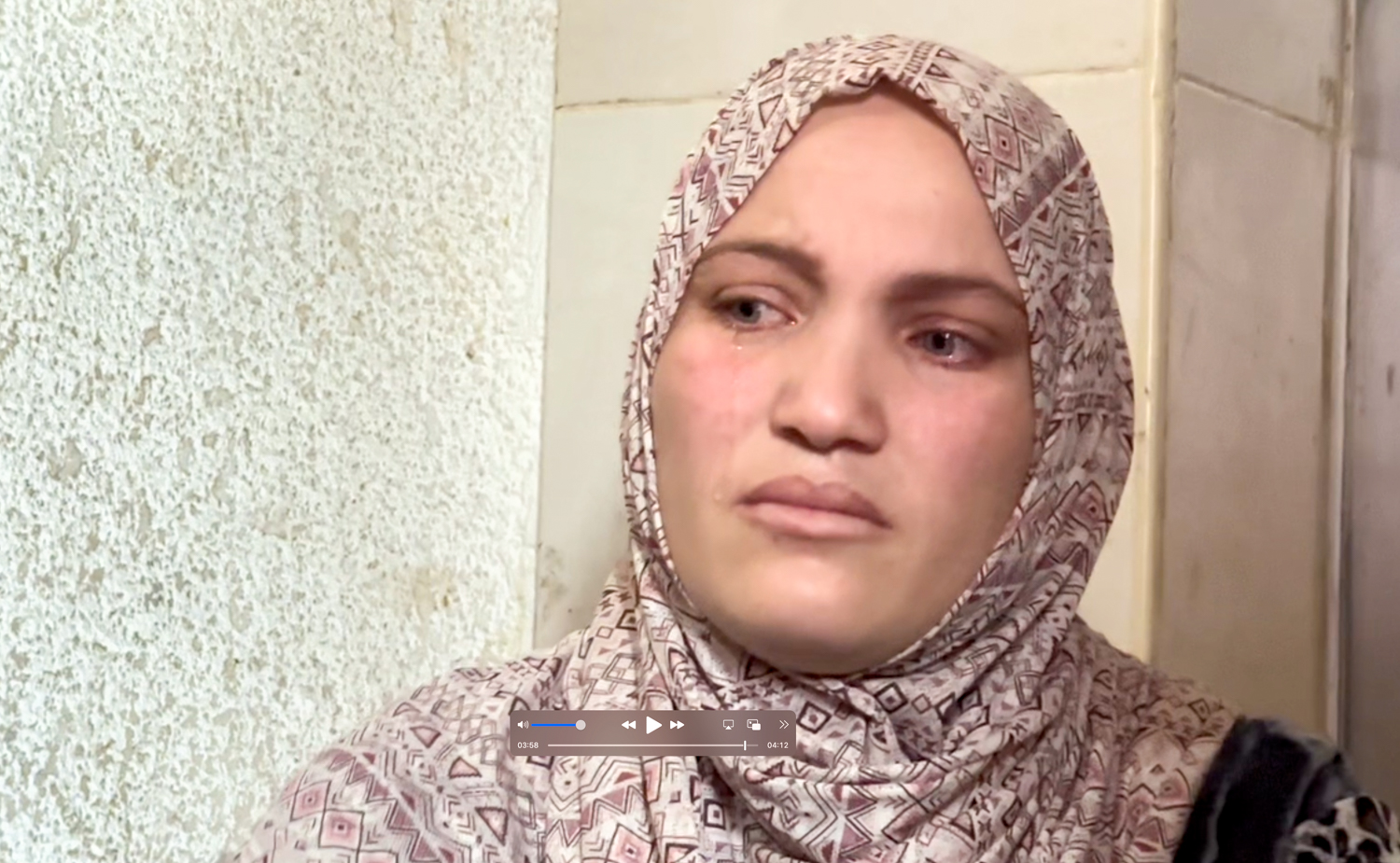 Yazan's mother weeps as she remembers him