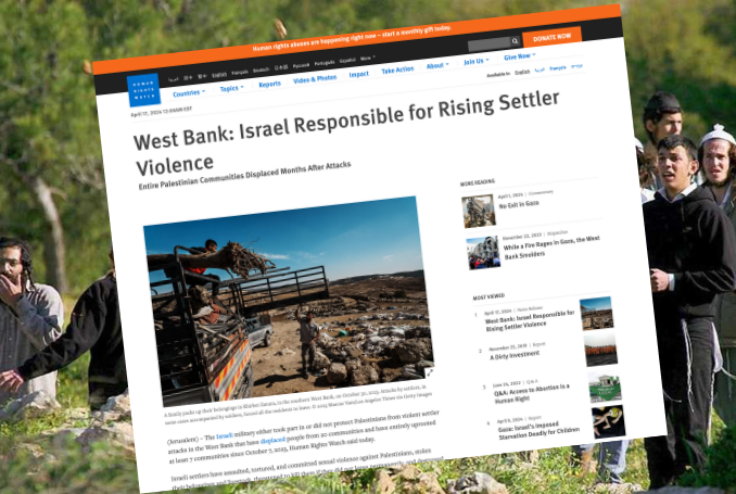 ‘Backing of Israeli Authorities’ – HRW Says Settler Attacks Displaced Hundreds in West Bank