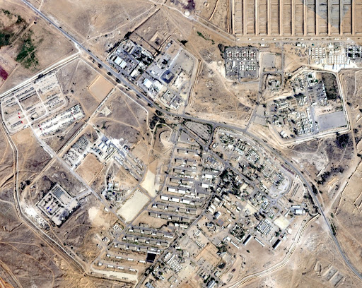 On the eastern part of the southern border of the Gaza Strip, located approximately 29 km from Khan Yunis city and 30 km from Rafah, analysis of satellite imagery shows a high density of military vehicles, with more than 700 military vehicles distributed in several locations within the base.